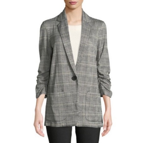 Max Studio•Plaid Boyfriend Fit Blazer•NWT - Picture 3 of 7